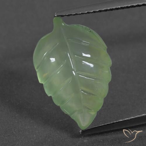 6.06ct Natürlicher Mittelgrün Prehnit, Fantasie, Lichtdurchlässig