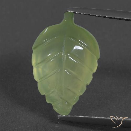 5.97ct Natürlicher gelb-grün Prehnit, Fantasie, Lichtdurchlässig