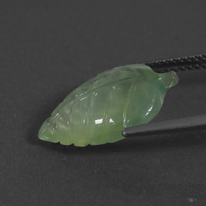 9,17 ctw natürlicher Grün Prehnit, Ausgefallene Form, Lichtdurchlässig