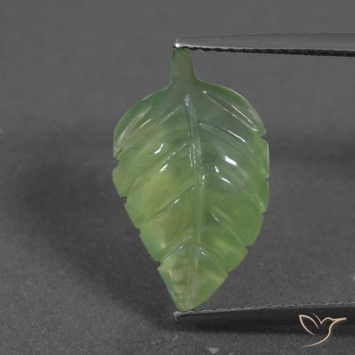 5.70ct Natürlicher gelblich-grün Prehnit, Fantasie, Lichtdurchlässig
