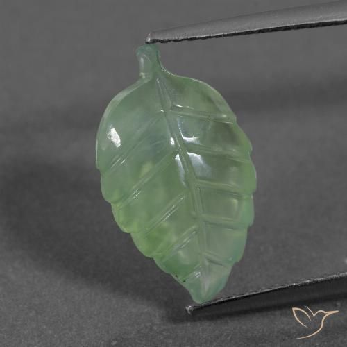 5.39ct Natürlicher Helles Birnengrün Prehnit, Fantasie, Lichtdurchlässig