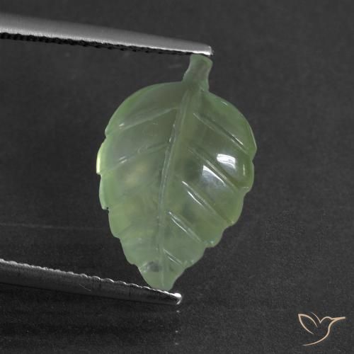 5.15ct Natürlicher Blasses Birnengrün Prehnit, Fantasie, Lichtdurchlässig