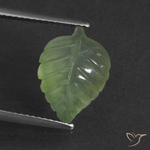 4.90ct Natürlicher gelblich-grün Prehnit, Fantasie, Lichtdurchlässig