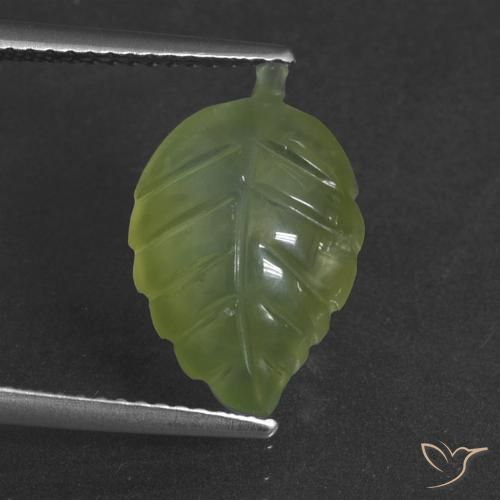 5.08ct Natürlicher Mittelgrün Prehnit, Fantasie, Lichtdurchlässig