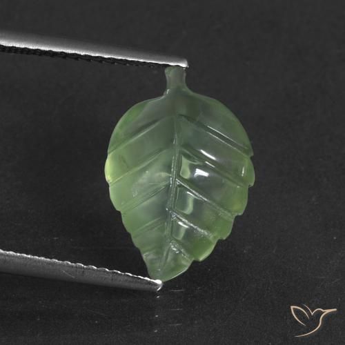 4.75ct Natürlicher gelblich-grün Prehnit, Fantasie, Lichtdurchlässig