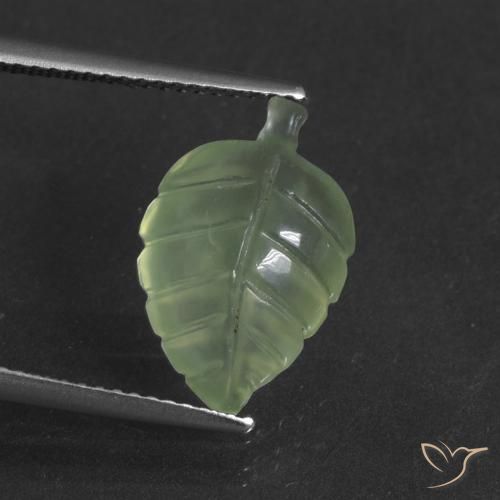 4.88ct Natürlicher Mittelgrün Prehnit, Fantasie, Lichtdurchlässig