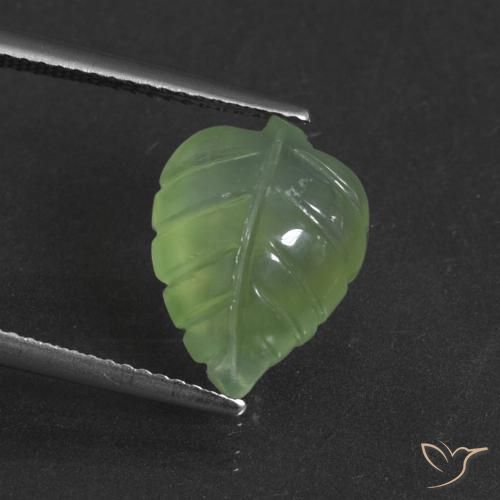 5.97ct Natürlicher Birnengrün Prehnit, Fantasie, Lichtdurchlässig