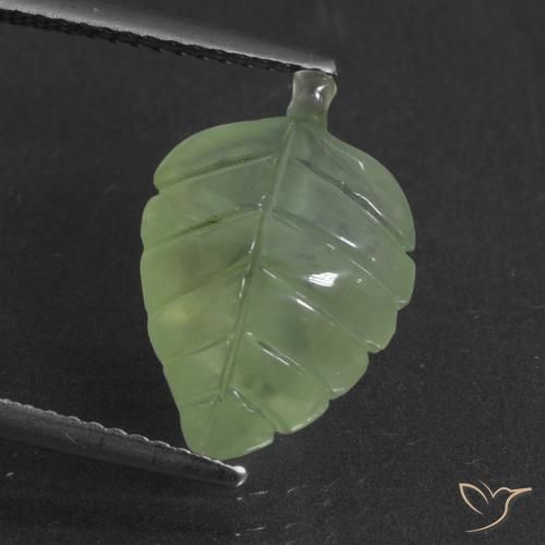 5.28ct Natürlicher Mittelgrün Prehnit, Fantasie, Lichtdurchlässig