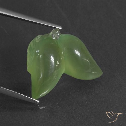 11.48ct Natürlicher Mittelgrün Prehnit, Fantasie, Lichtdurchlässig