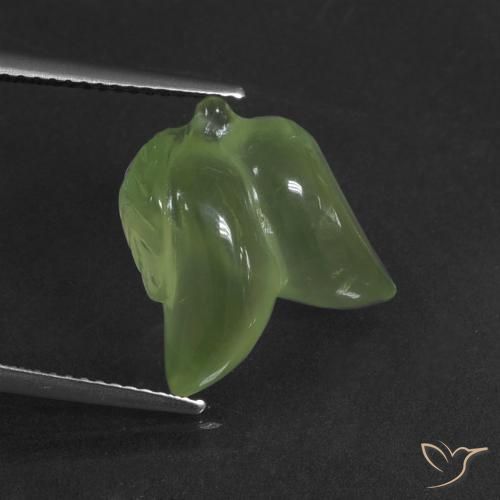 9.97ct Natürlicher Warmes Grün Prehnit, Fantasie, Lichtdurchlässig