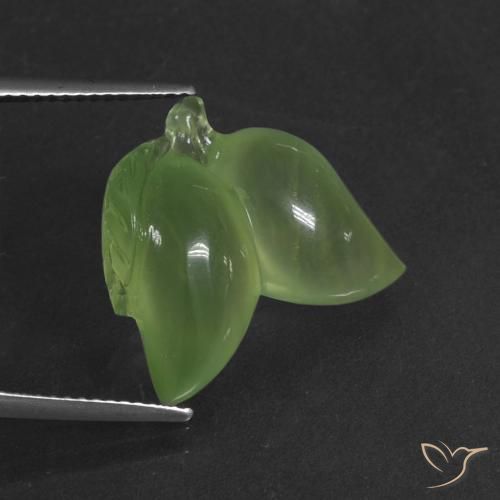 12.52ct Natürlicher Mittelgrün Prehnit, Fantasie, Lichtdurchlässig