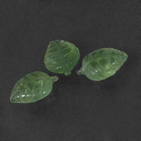  ct natürliche Grün Prehnit-Edelsteine, Ausgefallene Form, Lichtdurchlässig