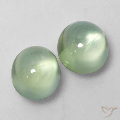 3.37 ct natürliche Helles Birnengrün Prehnit-Edelsteine, Oval, Transparent
