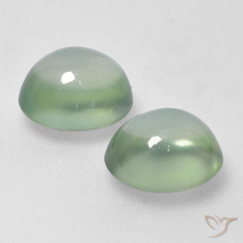 3.37 ct natürliche Helles Birnengrün Prehnit-Edelsteine, Oval, Transparent