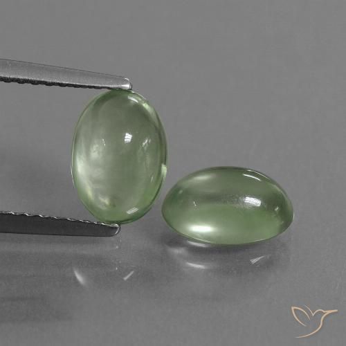 2.63ctw Natürlicher gelblich-grün Prehnit, Oval, Transparent