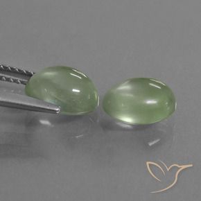3.79 ct natürliche Warmes Grün Prehnit-Edelsteine, Oval, Transparent
