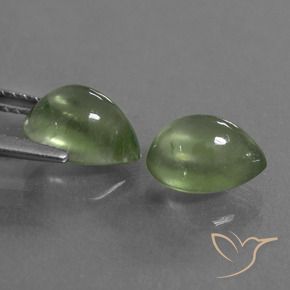 4.45 ct natürliche Warmes Grün Prehnit-Edelsteine, Birnenform, Transparent
