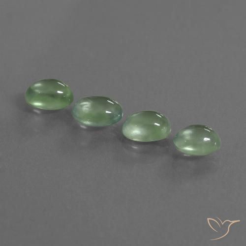 4.14ctw Natürlicher Hellgelb Grün Prehnit, Oval, Transparent
