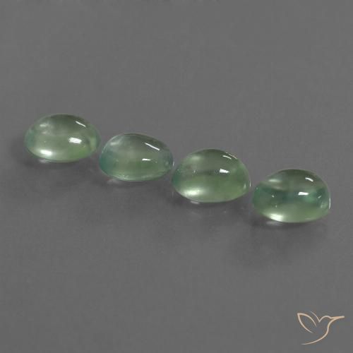 5.83ctw Natürlicher Helles Birnengrün Prehnit, Oval, Transparent