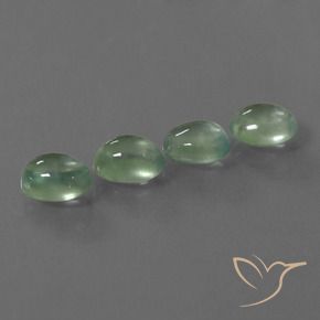 5.83 ct natürliche Helles Birnengrün Prehnit-Edelsteine, Oval, Transparent