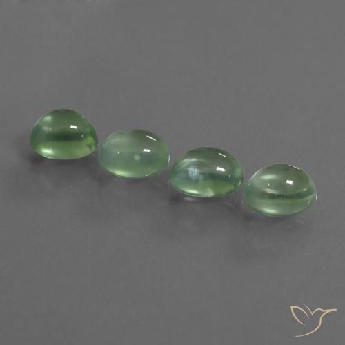 7.80ctw Natürlicher Warmes Grün Prehnit, Oval, Transparent