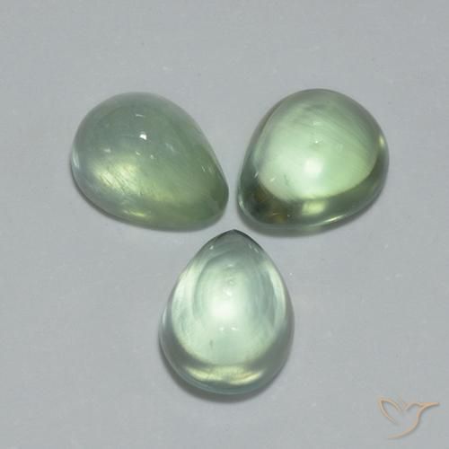 3.64 ct natürliche Sehr helles Grün Prehnit-Edelsteine, Birnenform, Transparent