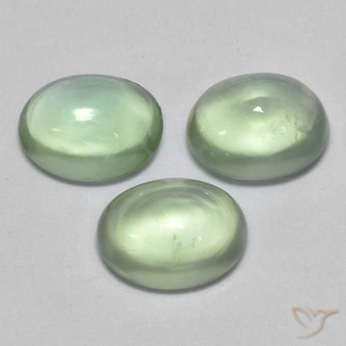 2.60 ct natürliche Helles Birnengrün Prehnit-Edelsteine, Oval, Transparent