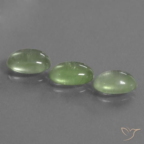 4.67ctw Natürlicher gelblich-grün Prehnit, Oval, Transparent