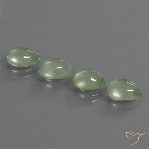 5,59 ct natürliche grüner Prehnit-Edelsteine, Birnenform, Transparent