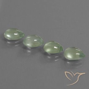 5,59 ct natürliche grüner Prehnit-Edelsteine, Birnenform, Transparent