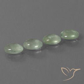 6.00 ct natürliche Blasses Birnengrün Prehnit-Edelsteine, Oval, Transparent