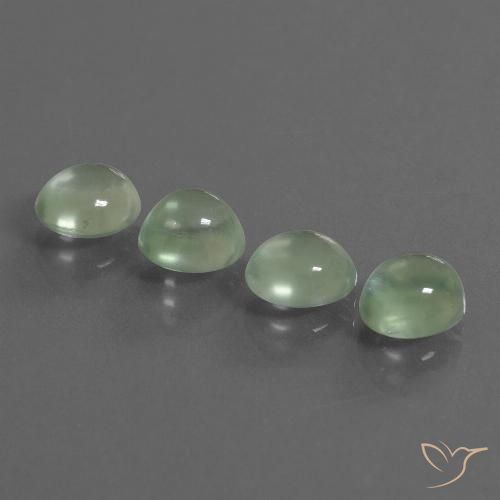 5.96ctw Natürlicher Hellgelb Grün Prehnit, Oval, Transparent