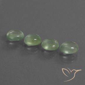 5.54 ct natürliche Helles Birnengrün Prehnit-Edelsteine, Oval, Transparent