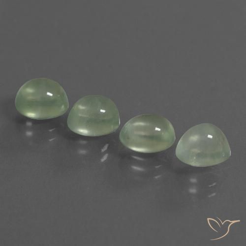 6.64ctw Natürlicher Blasses Grün Prehnit, Oval, Transparent