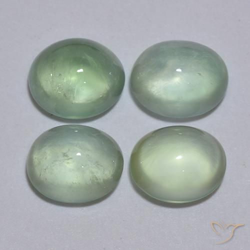 5.50ctw Natürlicher hellgrün Prehnit, Oval, Transparent