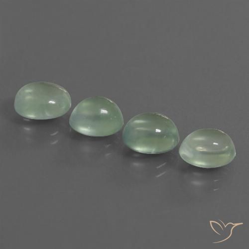 8.87ctw Natürlicher Helles Birnengrün Prehnit, Oval, Transparent