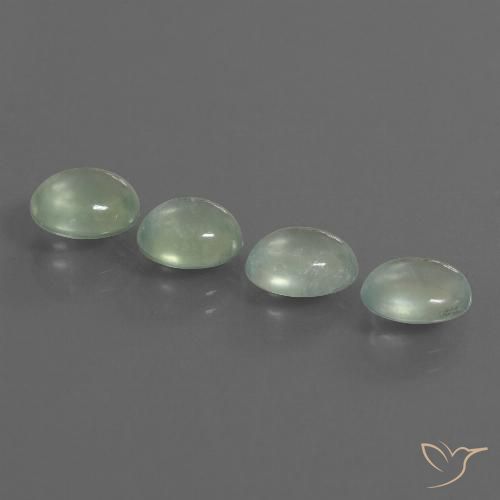 6.41ctw Natürlicher Hellgelb Grün Prehnit, Oval, Transparent