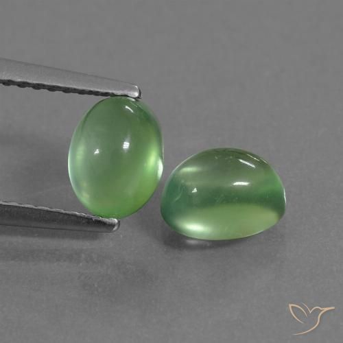 2.45ctw Natürlicher hellgrün Prehnit, Oval, Transparent