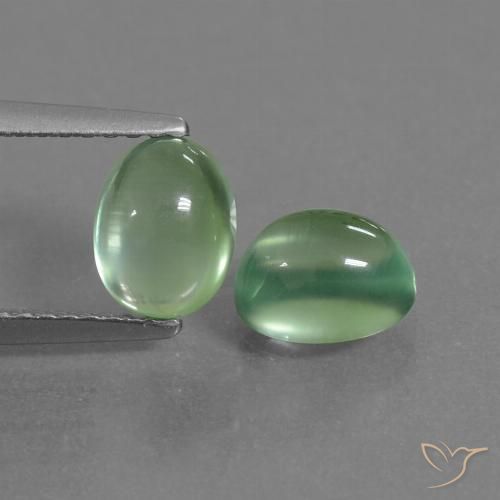 2.47 ct natürliche Erdiges Grün Prehnit-Edelsteine, Oval, Transparent