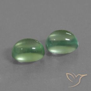 2.47 ct natürliche Erdiges Grün Prehnit-Edelsteine, Oval, Transparent