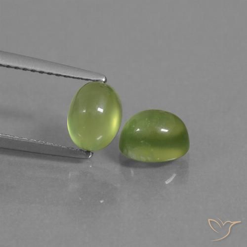 2.69ctw Natürlicher hellgrün Prehnit, Oval, Transparent