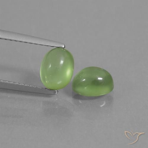 2.51ctw Natürlicher gelb-grün Prehnit, Oval, Transparent