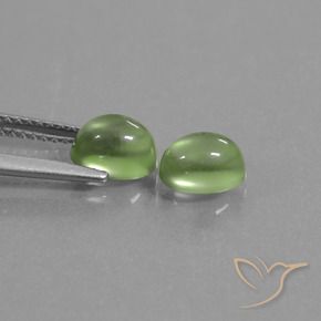 2.37 ct natürliche gelb-grün Prehnit-Edelsteine, Oval, Transparent