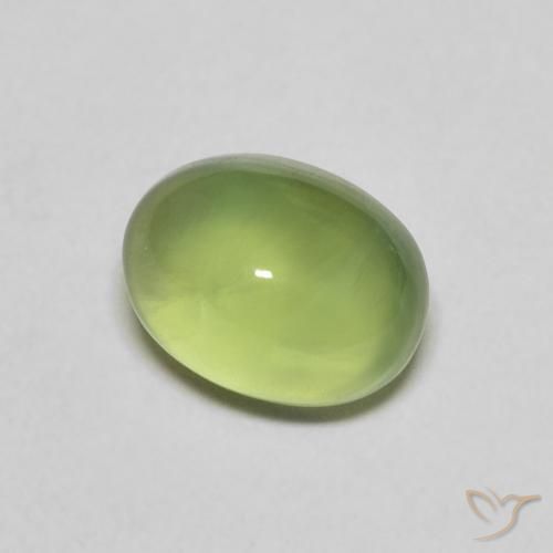 1,40 ctw natürlicher grüner Prehnit, Oval Schliff, Transparent