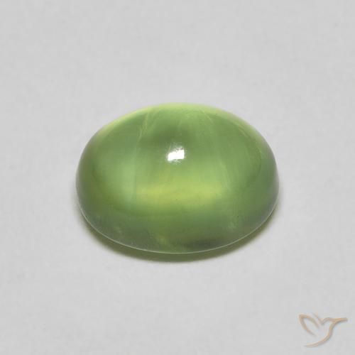 1,40 ctw natürlicher grüner Prehnit, Oval Schliff, Transparent