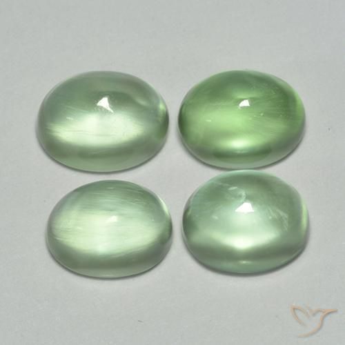 4.82 ct natürliche Warmes Grün Prehnit-Edelsteine, Oval, Transparent