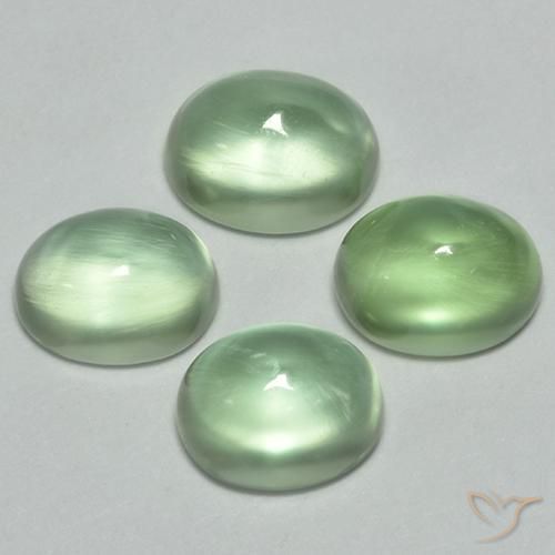 4.82 ct natürliche Warmes Grün Prehnit-Edelsteine, Oval, Transparent