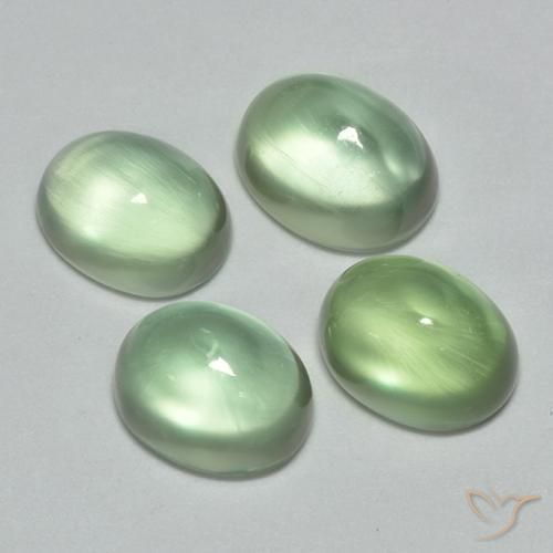 4.82 ct natürliche Warmes Grün Prehnit-Edelsteine, Oval, Transparent