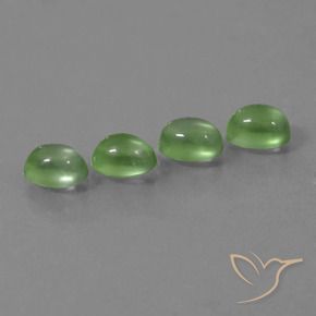 4.35 ct natürliche Mittelgrün Prehnit-Edelsteine, Oval, Transparent