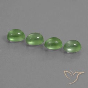 4.35 ct natürliche Mittelgrün Prehnit-Edelsteine, Oval, Transparent